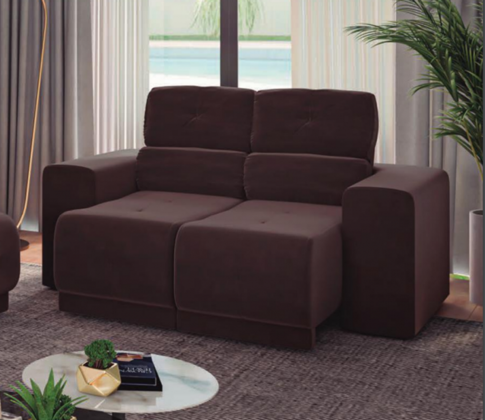 sofa helio 2 lugares marrom